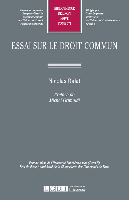 T571 – Essai sur le droit commun