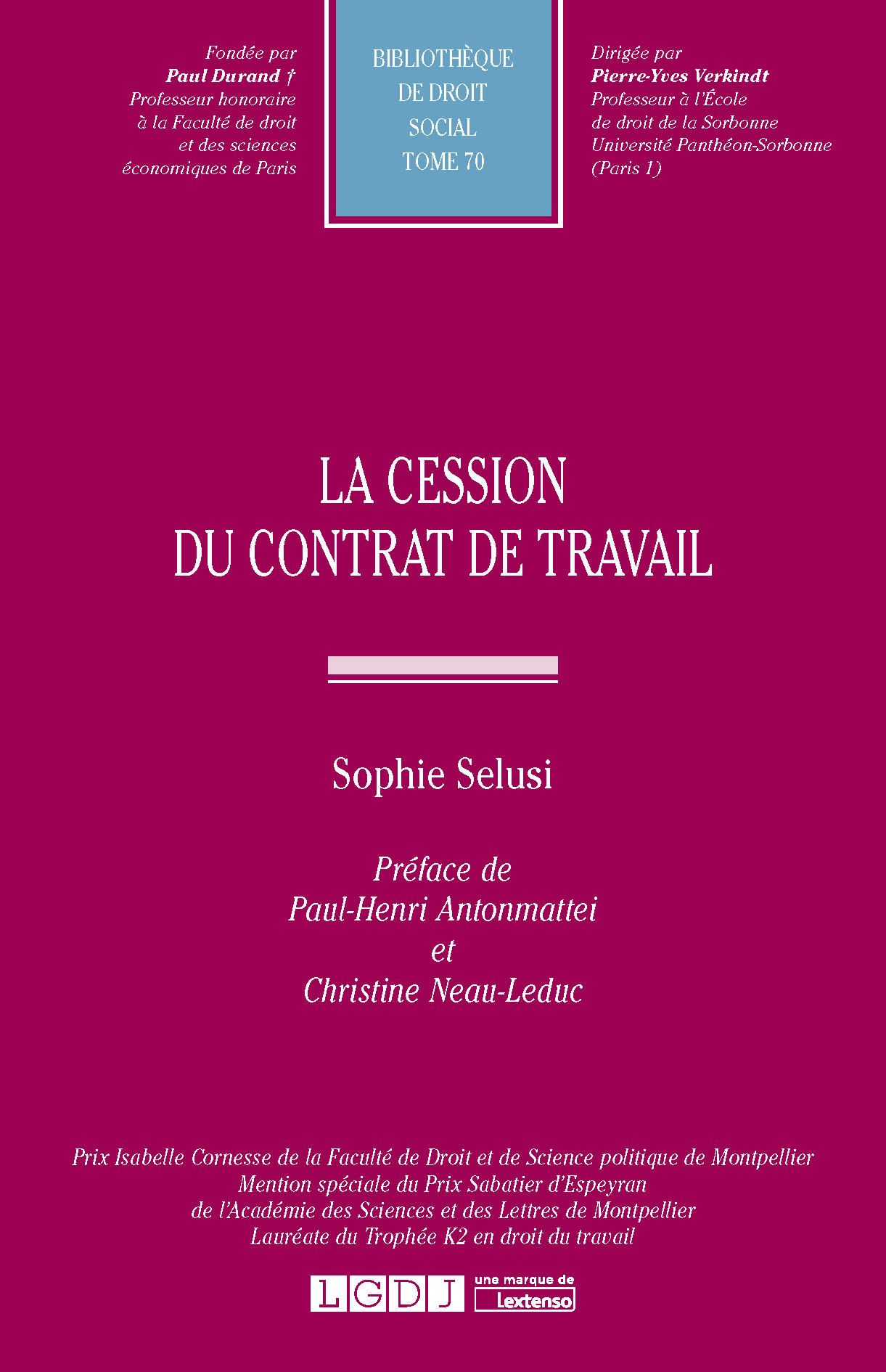 T70 – La cession du contrat de travail