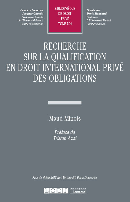 T594 – Recherche sur la qualification en droit international privé des obligations