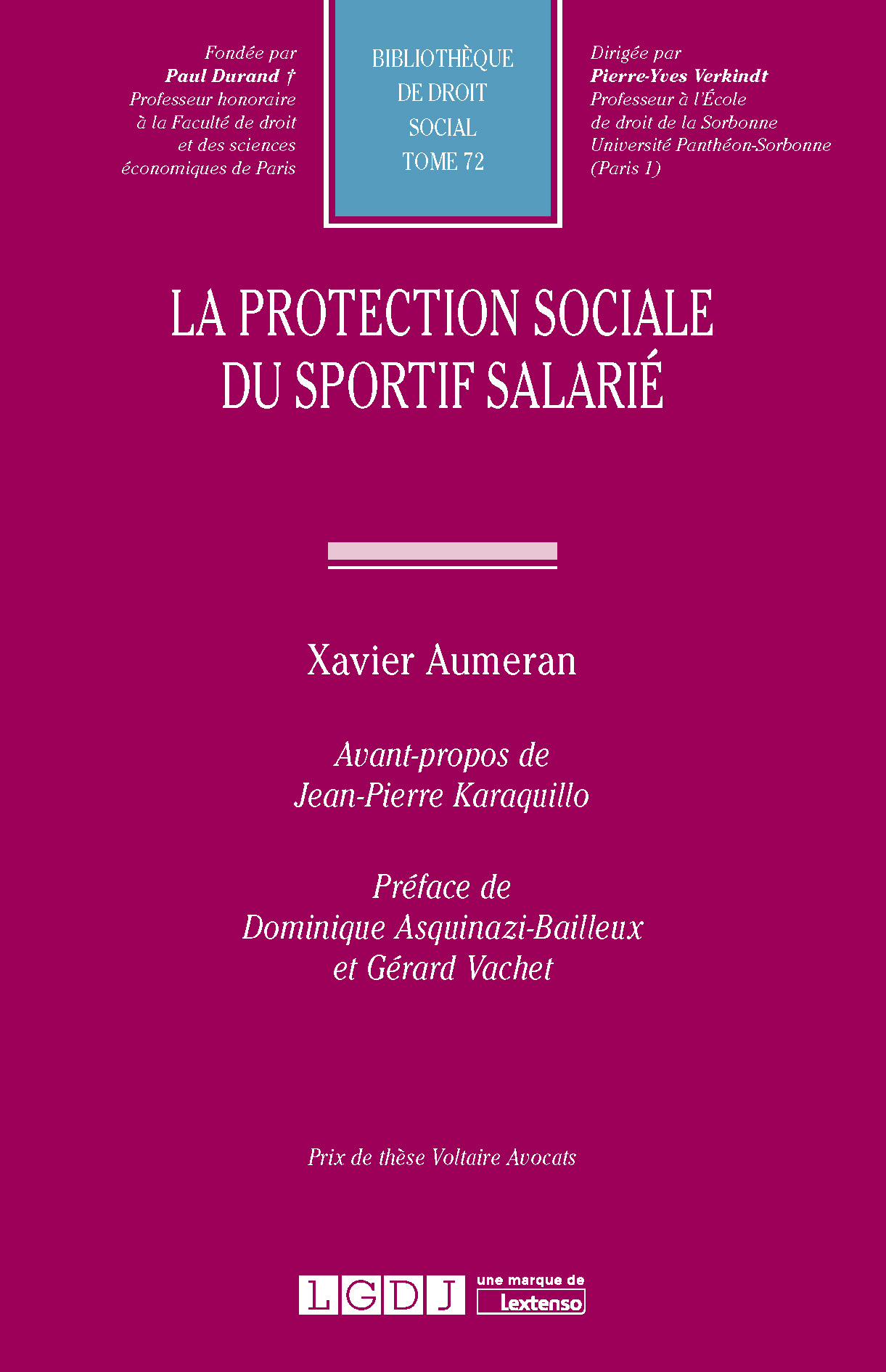 T72 – La protection sociale du sportif salarié