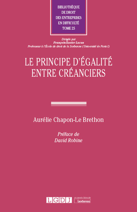 T25 – Le principe d’égalité entre créanciers