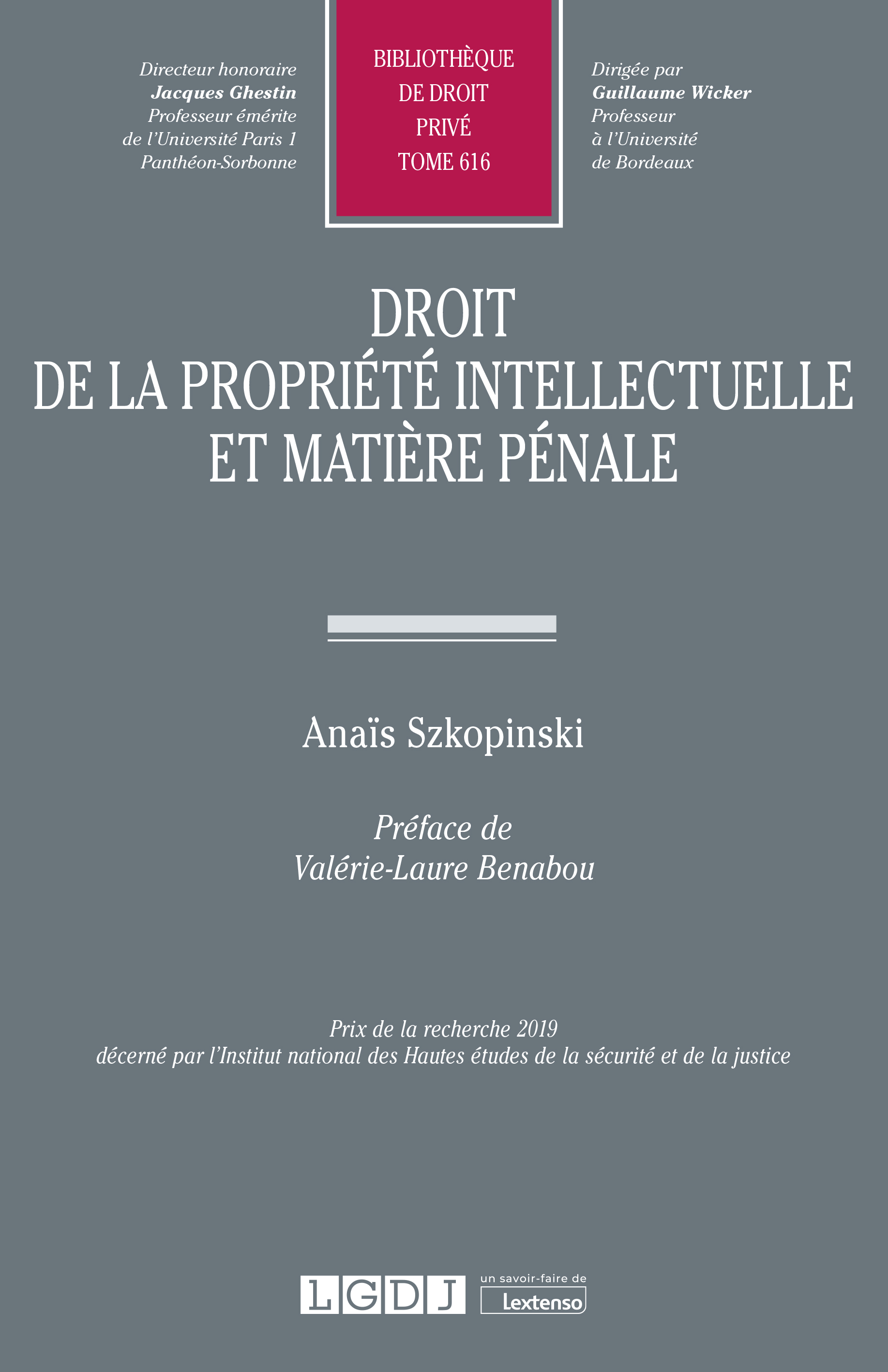 T616 – Droit de la propriété intellectuelle et matière pénale