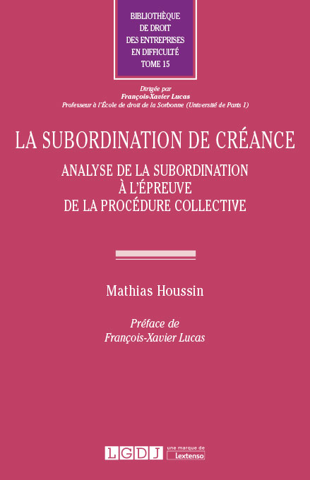 T15 – La subordination de créance