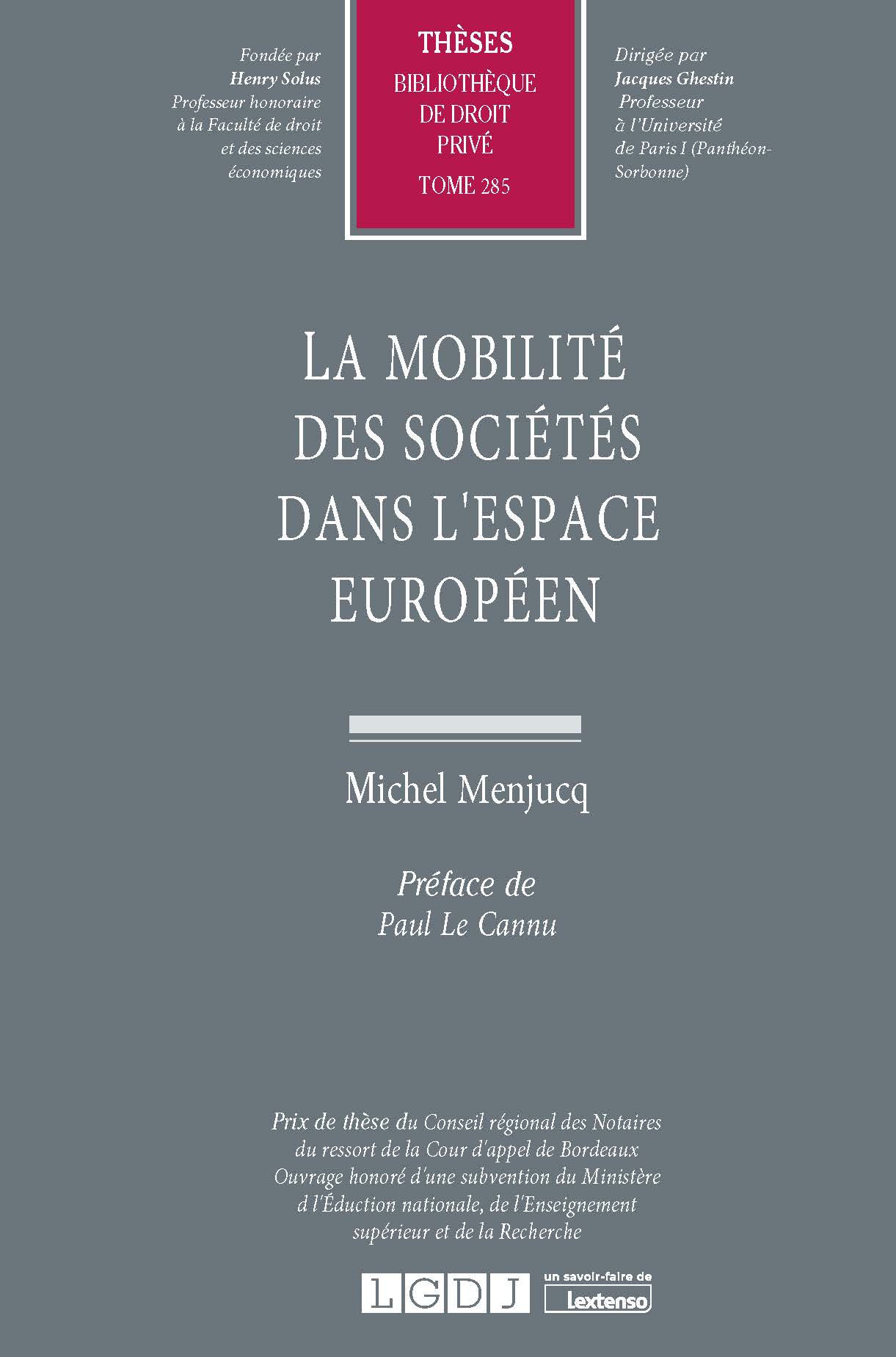 T285 – La mobilité des sociétés dans l’espace européen