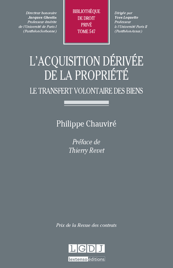 T547 – L’acquisition dérivée de la propriété