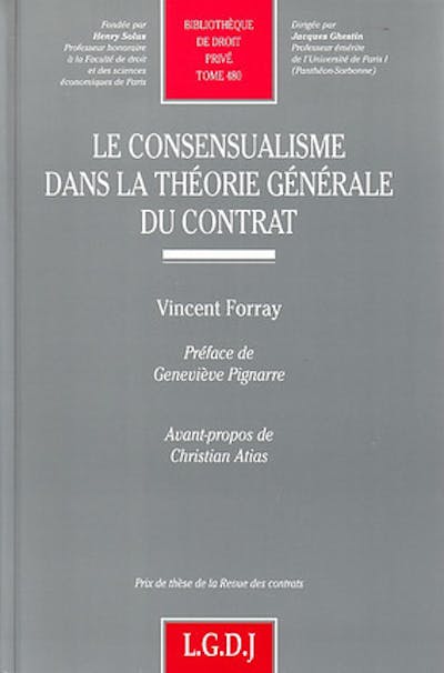 T480 – Le consensualisme dans la théorie générale du contrat