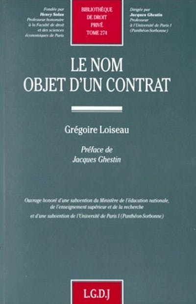 T274 – Le nom objet d’un contrat