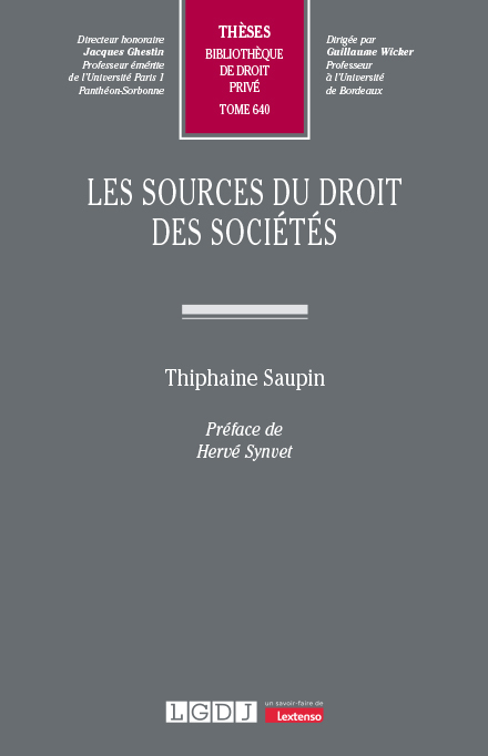 T640 – Les sources du droit des sociétés